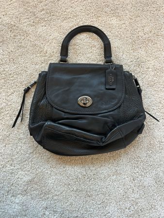 vintage coach shoulder bag black  