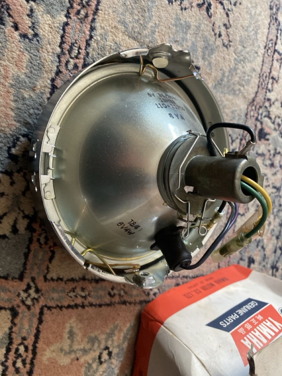 Yamaha Toutes les pièces détachées moto: Yamaha, Scheinwerfer Einsatz mit Chromring, Oldtimer – Neuf avec emballage d'origine à Birmenstorf AG par monza2011 1