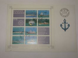 LEMANEX 1978. FDC, NABA Lausanne, Block 09.03.1978 W III 59