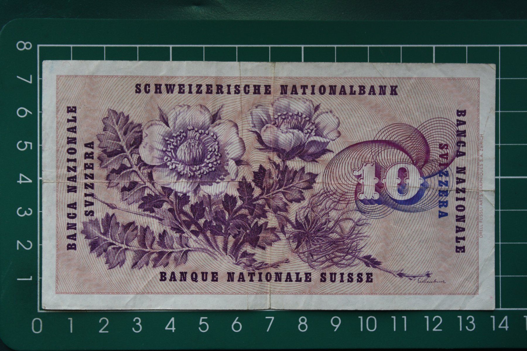 Banconote: gottfried keller banknote 10 franken 1968 – Usato da Laupen BE venduto da Gufi57 1