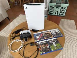 PS 5 inkl. 2 Controller, 5 Games und Playseat inkl. Lenkrad