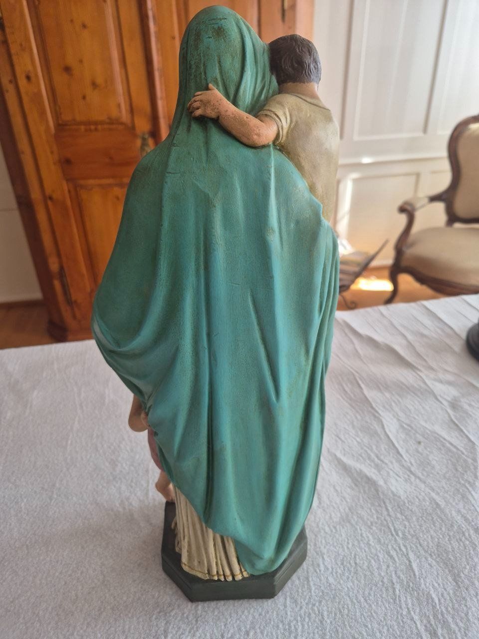 Statuette: Maria mit zwei Kindern ca. 1920 – Usato da Speicher venduto da Ramtha1 2