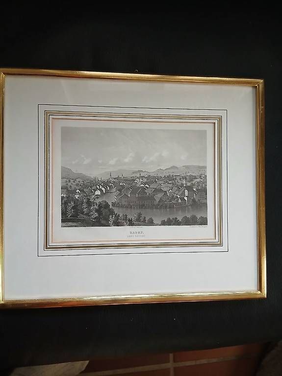 Gravures: Stich Baden, Kanton Aargau – D'occasion à Pratteln par pforter01 1