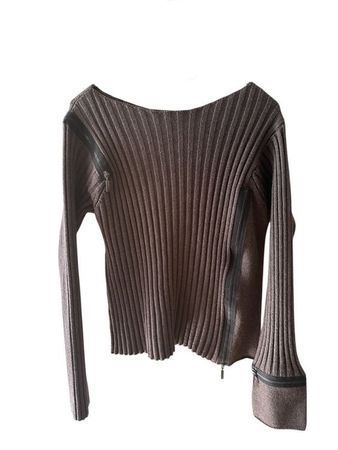 Pull en tricot marron Sarah Pacini, Taille S/M