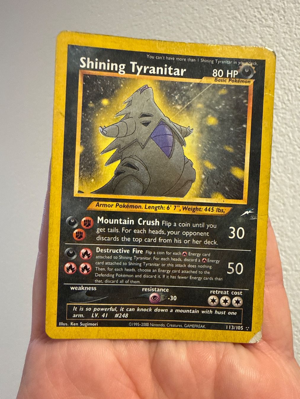 Cartoline: Pokemon Shining Tyranitar – Usato da Frauenfeld venduto da Poke_Toniii