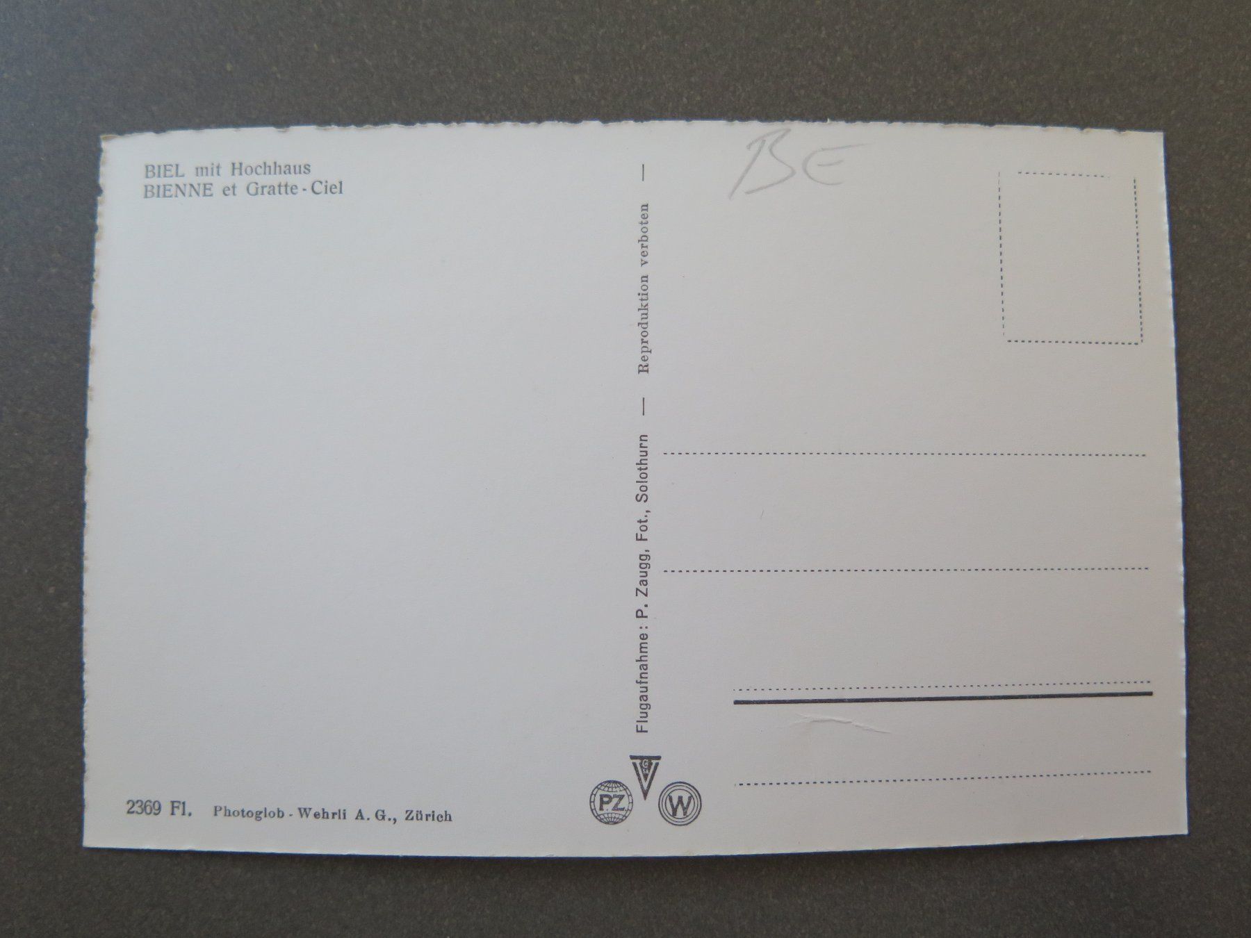 Cartes postales: BIEL - MIT HOCHHAUS – D'occasion à Wittenbach par lipasal 1