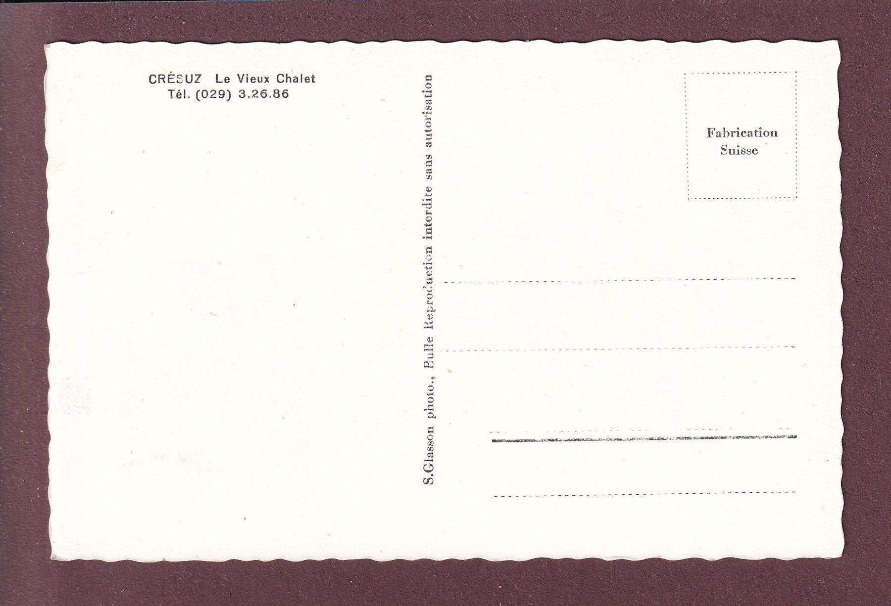 Cartoline postali: CRESUZ - Le vieux chalet – Usato da Pully venduto da nicecards 1