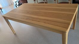 Rechteckiger Holztisch aus Esche, Massivholz, 180 x 95 cm