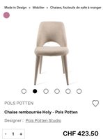 8 chaises Pols Potten neuves