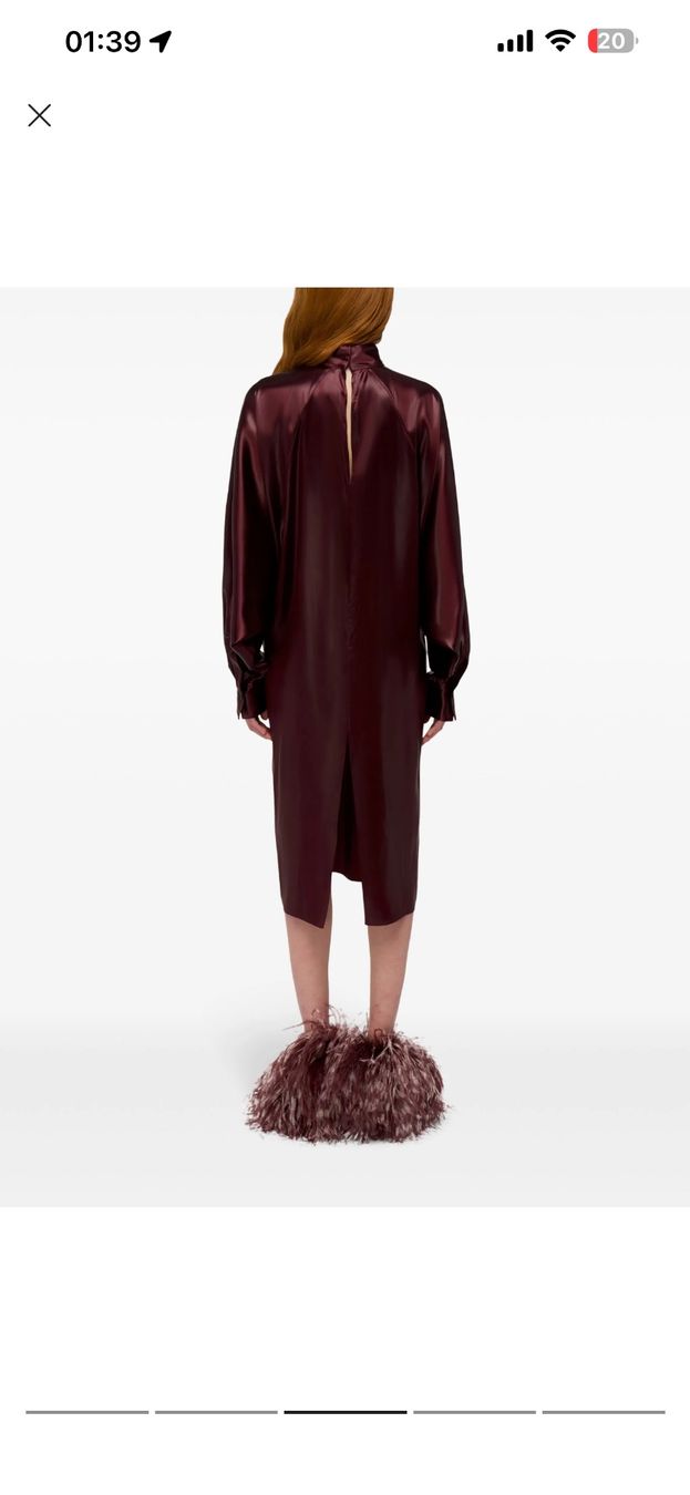 Salvatore Ferragamo Vestiti: FERRAGAMO satin high-neck dress – Usato da Rüschlikon venduto da Mode-ZH13 1