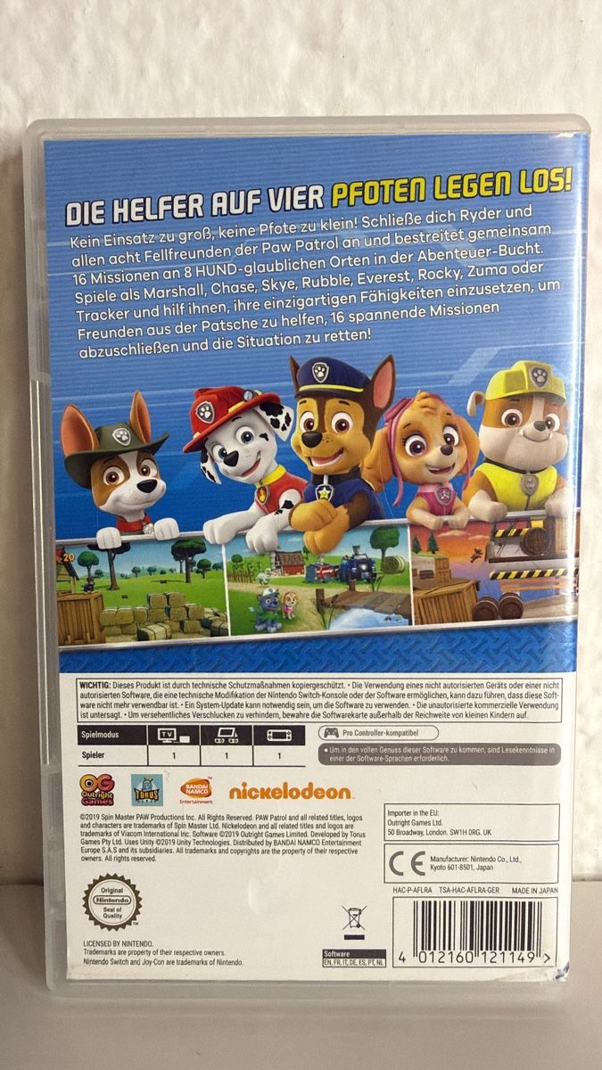 Nintendo Giochi: Paw Patrol: On a Roll! Switch Game - Great Condition – Usato da Ehrendingen venduto da bubulence 1