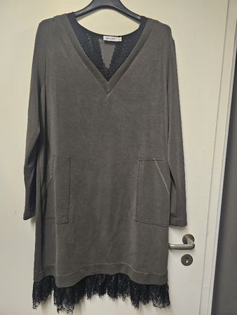 Robe Neuve/MC Planet/Kaki-Taupe/Dentelle Noire/Taille:5 (44)