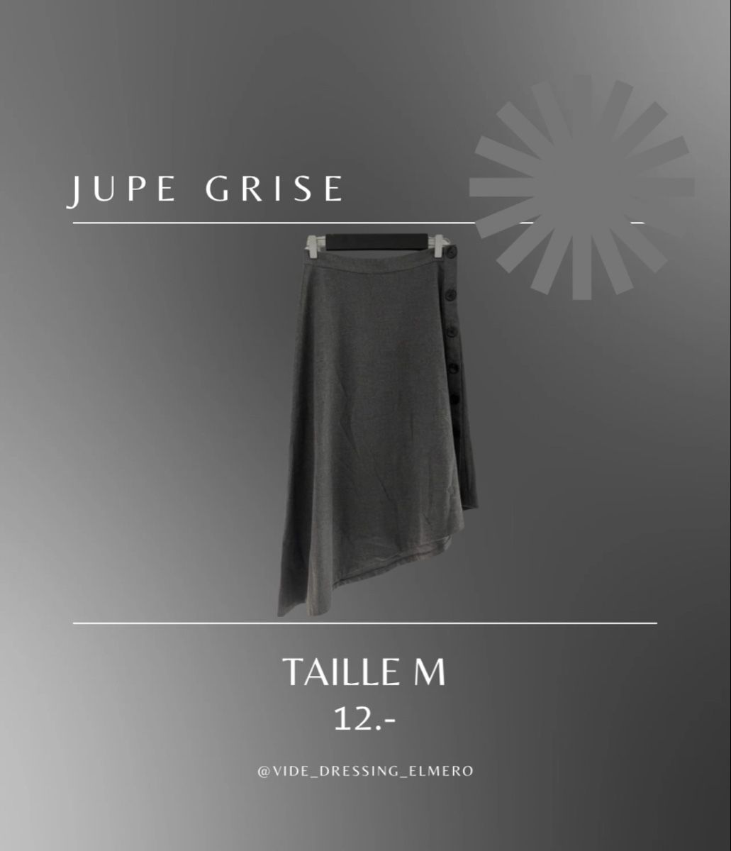 Röcke: Jupe asymétrique grise – Neu (gemäss Beschreibung) aus Massonnens von Rebelle88