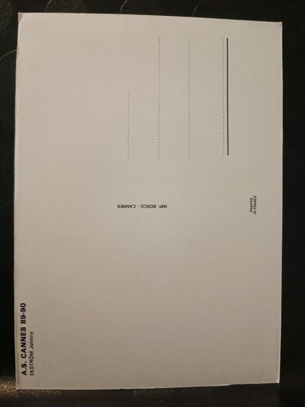 Autografi: Johnny Ekström - A.S. Cannes - handsigniert – Usato da Menziken venduto da Artographs 1