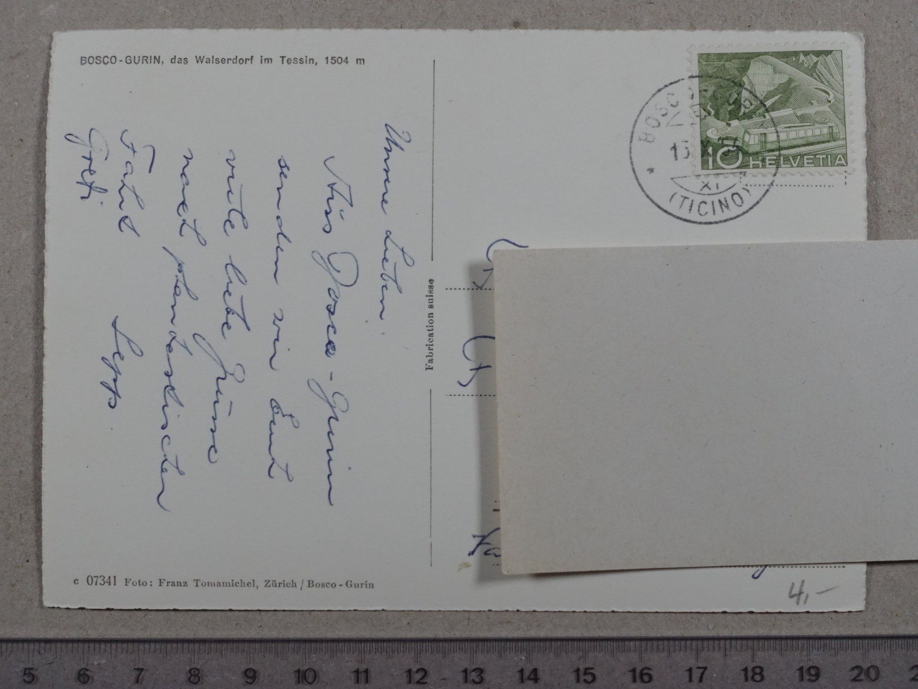 Cartoline postali: Bosco-Gurin, 1954 – Usato da Lenzburg venduto da fh1 1