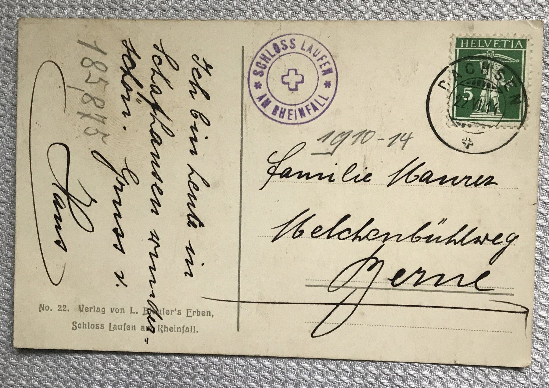 Cartoline postali: ANSICHTSKARTE RHEINFALL MIT EISENBAHN – Usato da Ostermundigen venduto da wini63 1