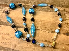 ART DECO COLLIER MIT GABLONZER STRASSSTEINE UM 1930, TOP