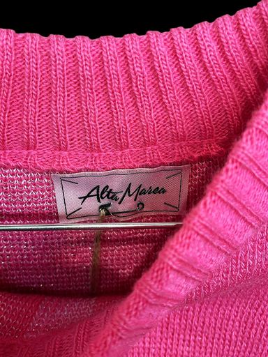 Maglioni & Felpe: Vintage Alta Maren Rosa Strickpullover mit Hundemuster - – Usato da Zug venduto da vinokilo 3