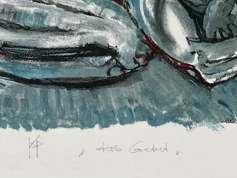 Grafica & Litografie: Rudolf Mirer, Lithographie "Das Gebet" – Nuovo (secondo la descrizione) da Einsiedeln venduto da Brocki59 2
