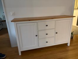 Sideboard weiss Holzplatte 3 Schubladen guter Zustand