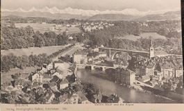 BERN - Untere Stadt und die Alpen