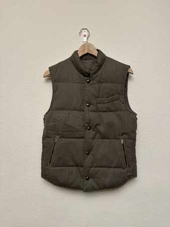 Massimo Dutti Herren Weste dunkelgrün gesteppt Grösse M