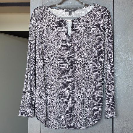 🐸 ESPRIT BLUSE 36 SCHWARZ WEISS ANGELEHNT AN TIERMUSTER