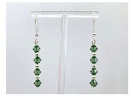 Ohrringe Swarovski Kristalle in Peridot Grün