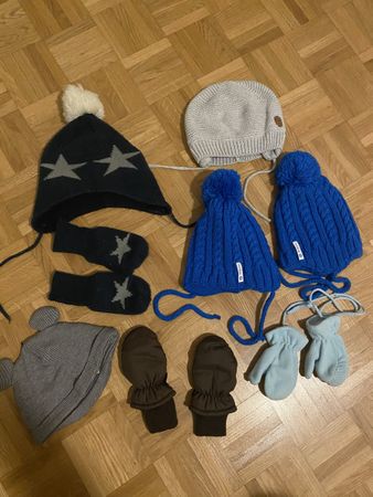 Kinder Mützen + Handschuhe Grösse 86/92