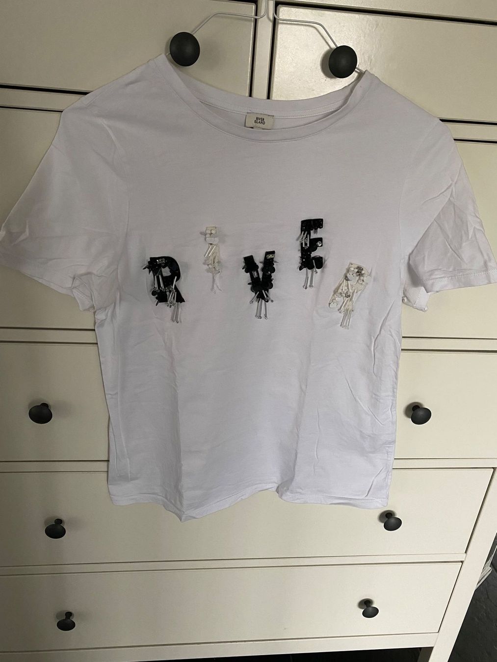 T-shirt: Shirt weiss Gr 38 Baumwolle River – Usato da Goldau venduto da Rjn