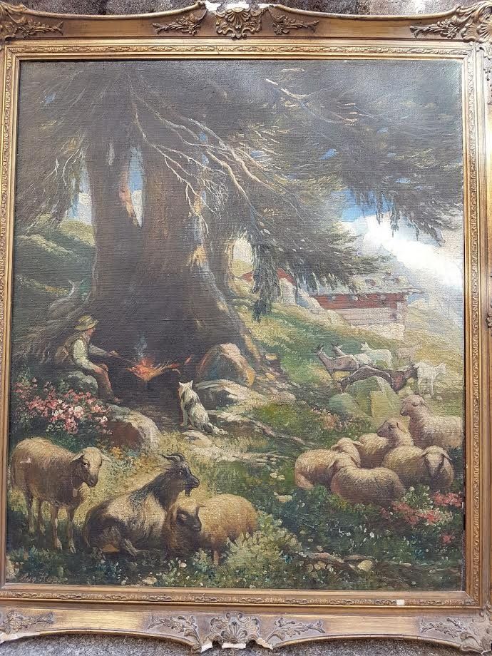Gemälde: August Haas Ölgemälde Schäferhund signiert mit Rahmen – Neu (gemäss Beschreibung) aus zurich von ARTMYART