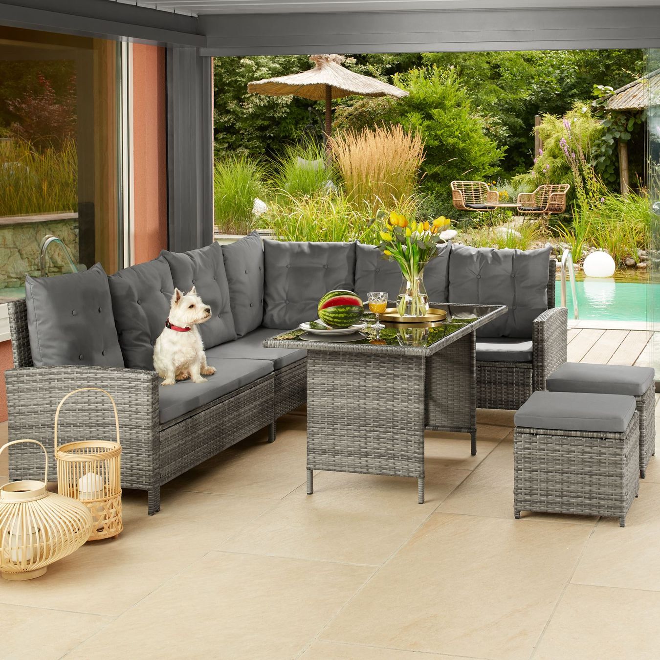 Set di tavolo e panche: Rattan Lounge Barletta – Nuovo (secondo la descrizione) da Murten venduto da Roland.Kemmer.AG 1