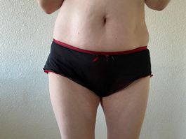 Slip schwarz rot Gr. L knickers camisole mutandina (Nr. 21)