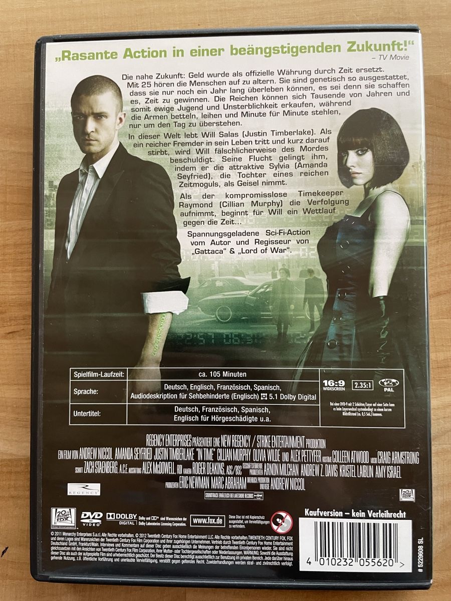 Tutti i DVDs: DVD In Time – Usato da Rümlang venduto da euqinom16 1