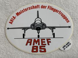 Aufkleber AMEF 85.  AVIA Meisterschaften der Fliegertruppen