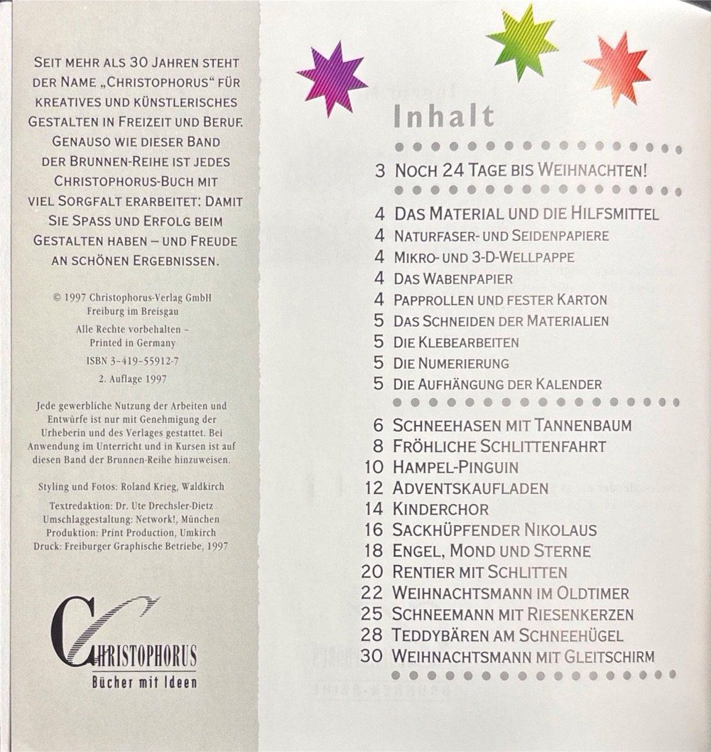 Libri: Wir basteln Adventskalender – Nuovo (secondo la descrizione) da Sarnen venduto da Livres 2