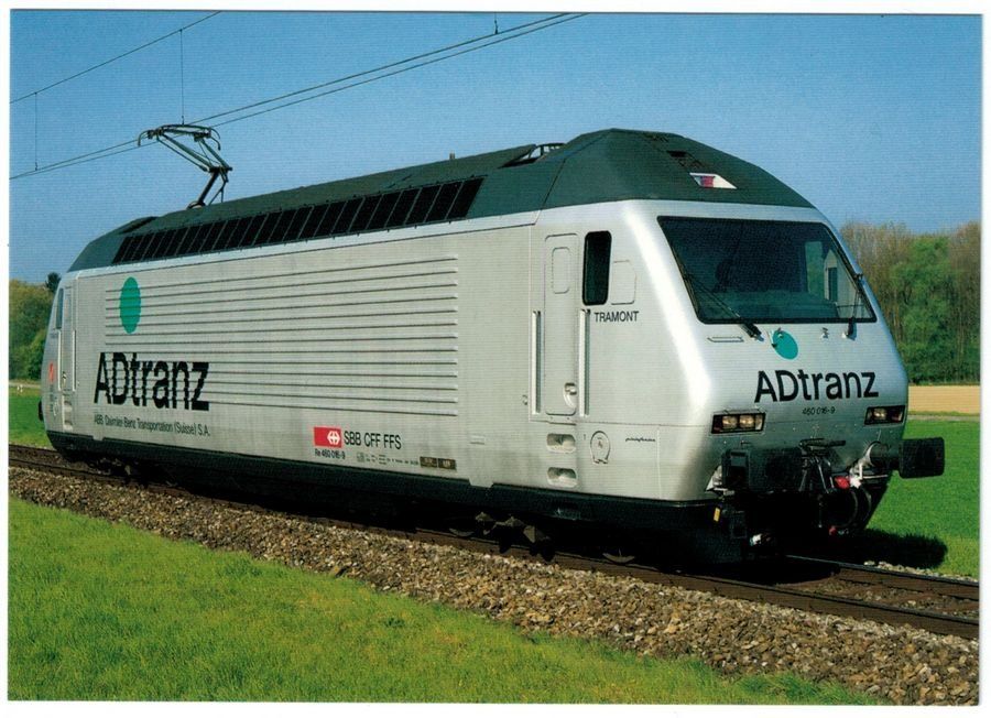Cartoline postali: SBB Re 460 016-9 Werbelok ADtranz – Usato da Frauenfeld venduto da POML