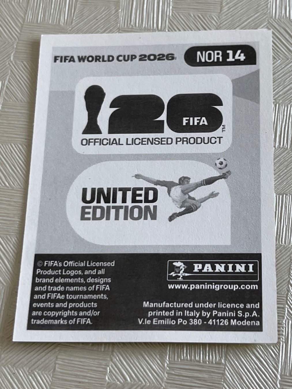 Panini Carte collezionabili: Panini Fifa World Cup 2026 NOR 14 – Usato da Winterthur venduto da Numero1 1