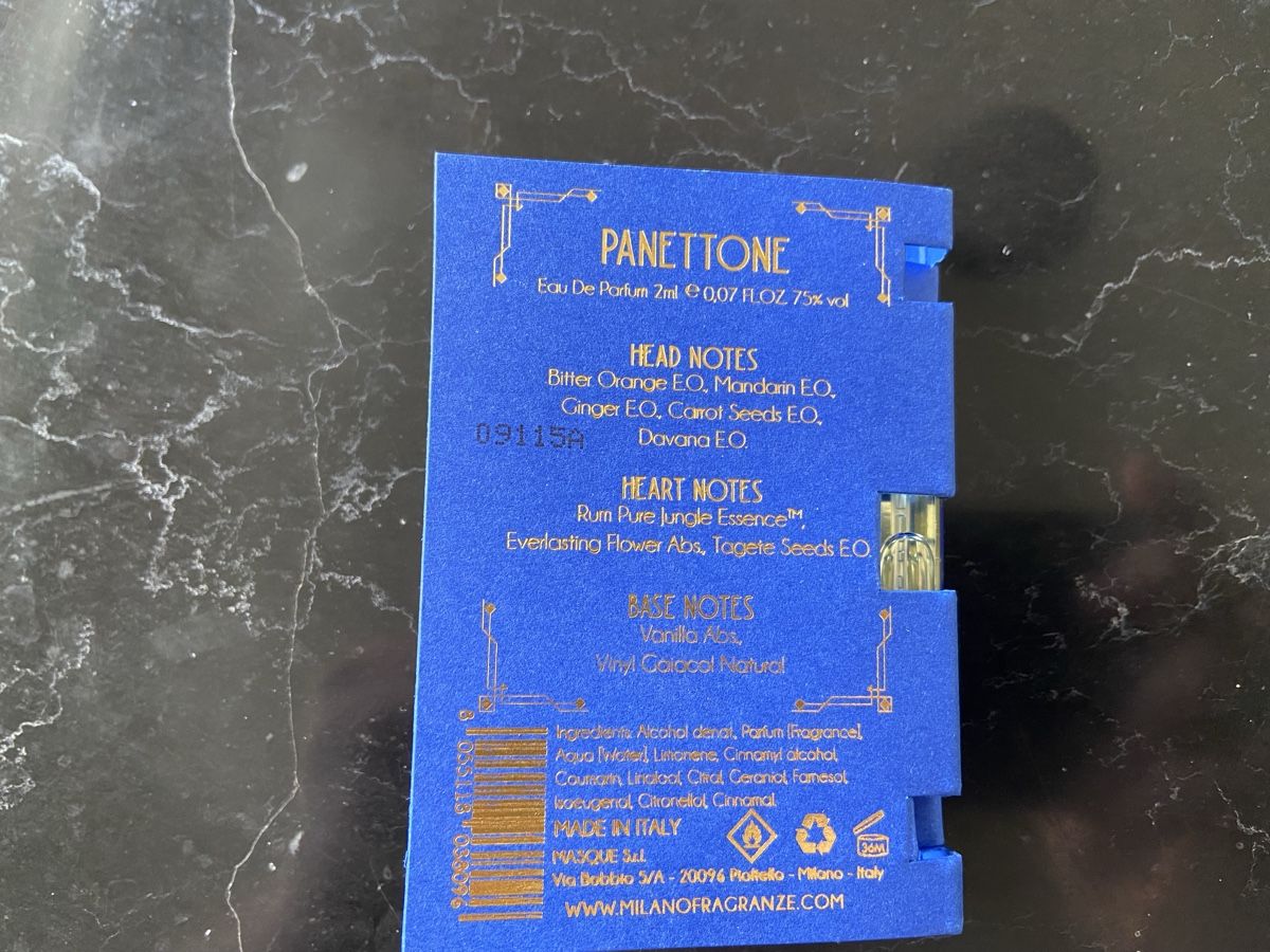 Profumi & Eau de Toilette: Panettone Milano Fragrance 2ml – Nuovo e nell'imballaggio originale da Bossonnens venduto da Ylangsoleil 1