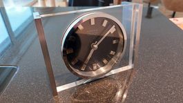 KIENZLE DESIGN TISCHUHR GLAS/ALUMINIUM VINTAGE