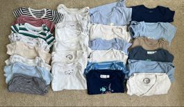 30 Short-Sleeve Baby Bodysuits (1–6 Months) 