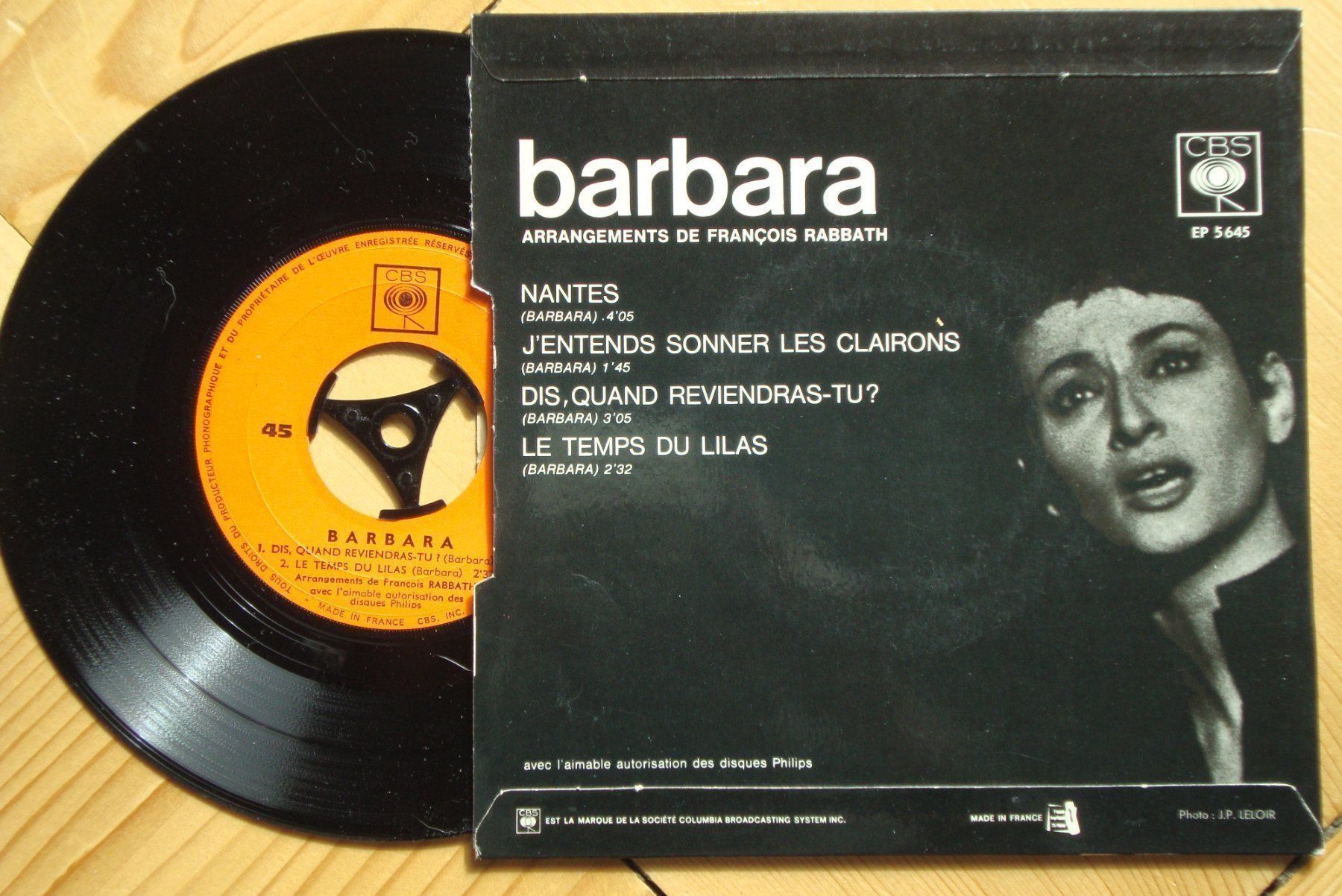 Dischi in vinile: BARBARA - NANTES - TEMPS DU LILAS - EP – Usato da Bern venduto da Uli_10_11 1