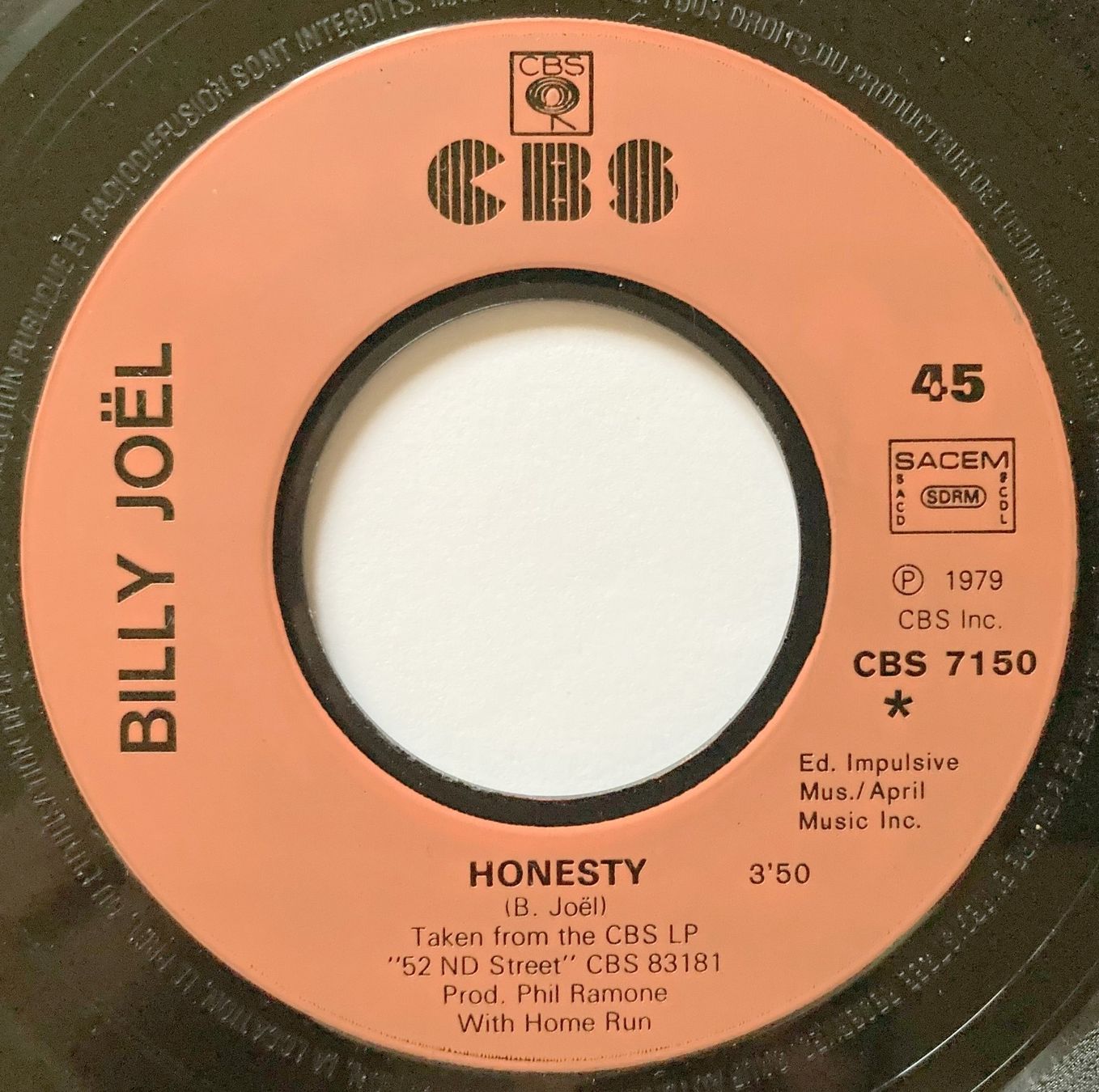 Vinyles: BILLY JOEL - HONESTY – D'occasion à Bottens par hotter-than-hell 2