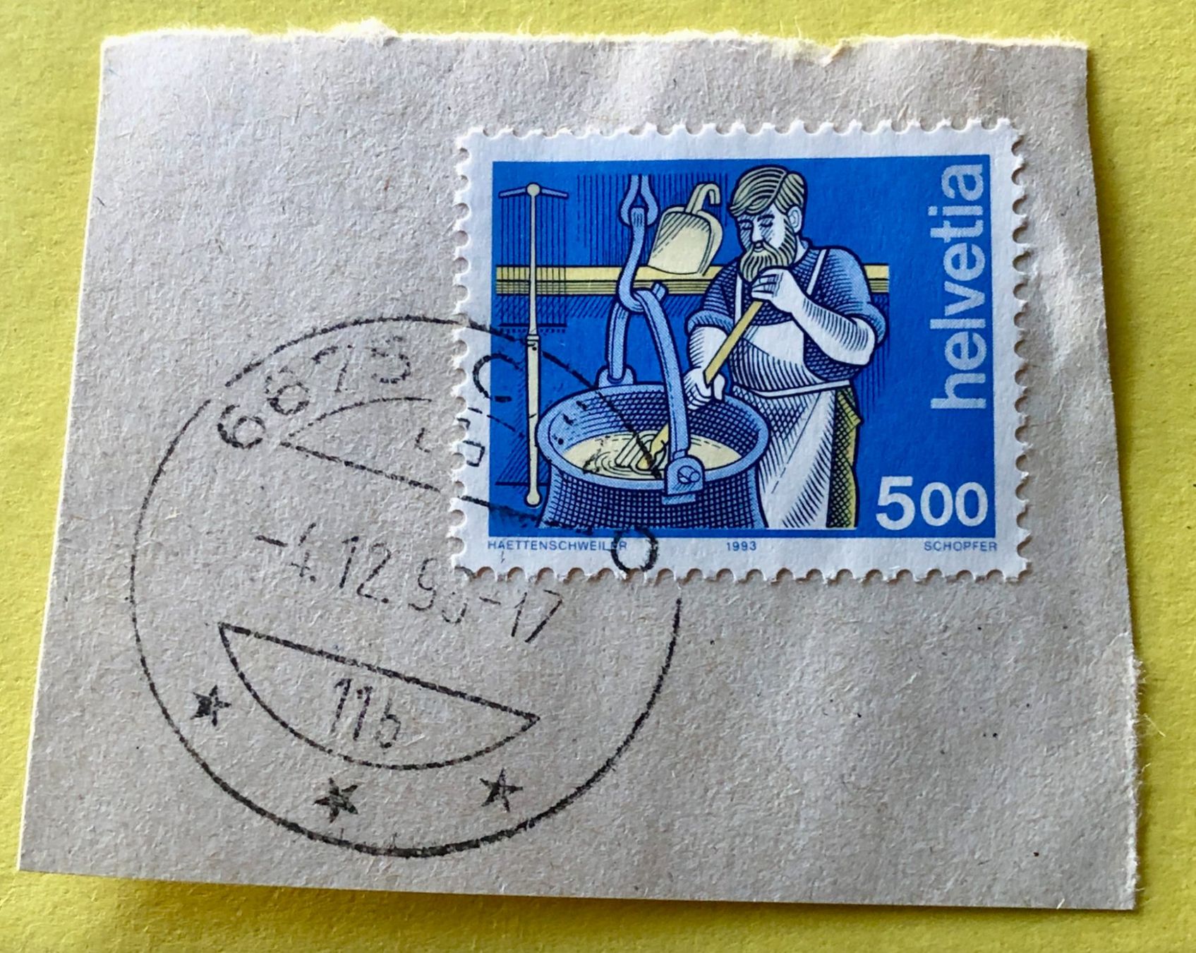 Tutti i francobolli: Nr.854 mit Stempelt Käser  – Usato da Aarau venduto da Billa007