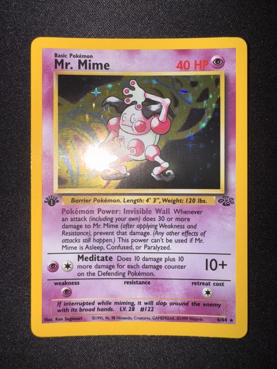 Pokemon Mr. Mime Holo 1.Edition - Jungle - 6/64 - ENG (Gebraucht) in ...