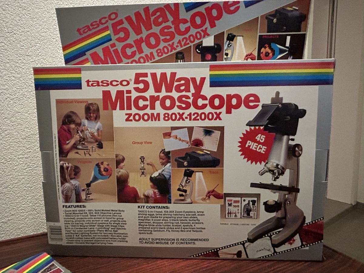 Microscopi: Microscope Tasco 5 Way Zoom 80x-1200x Complet Comme Neuf – Nuovo e nell'imballaggio originale da Thierrens venduto da Bigla 6