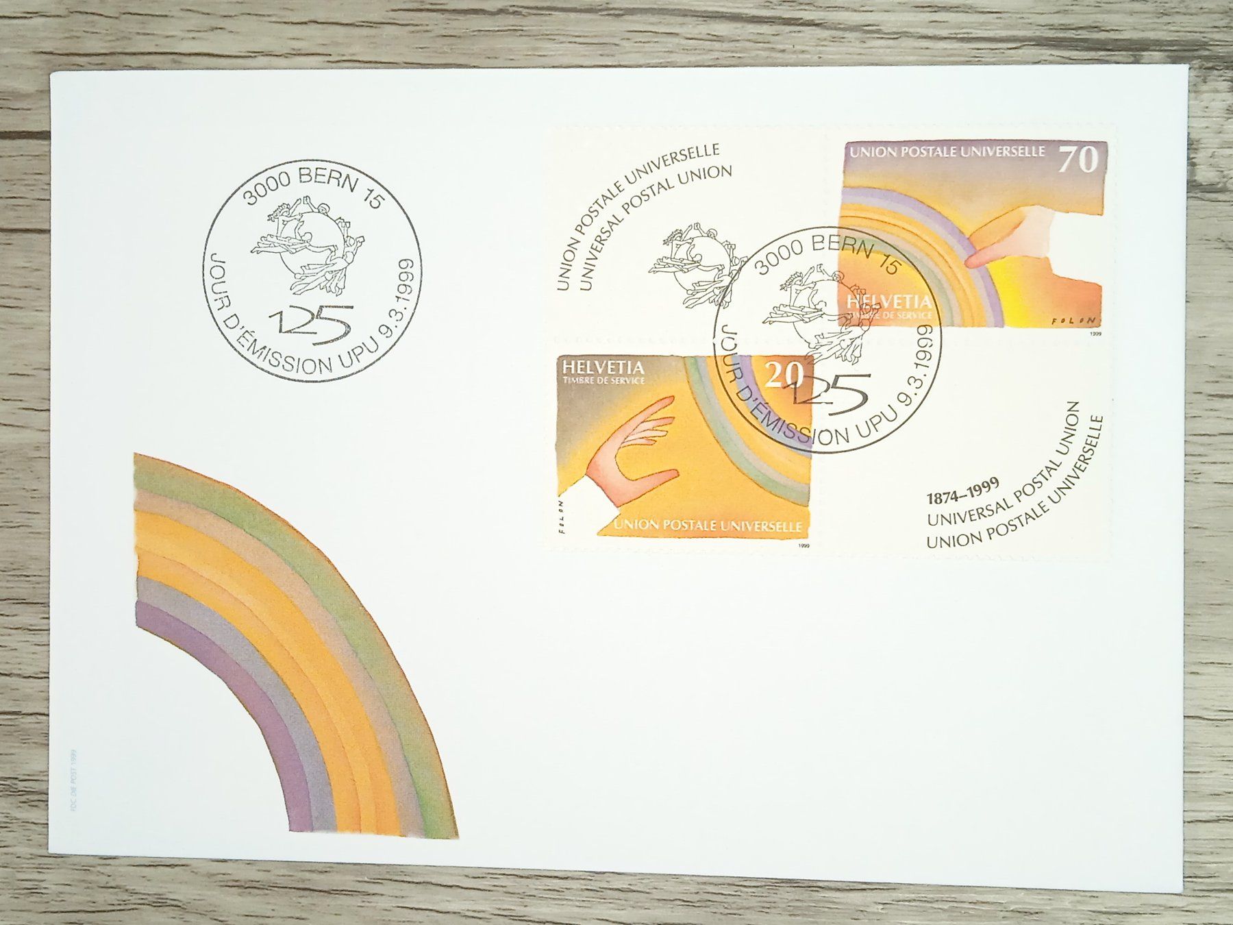 Tutti i francobolli: TR17 Enveloppe + Timbre Suisse 1999 – Usato da Cousset venduto da Patrick_Collections
