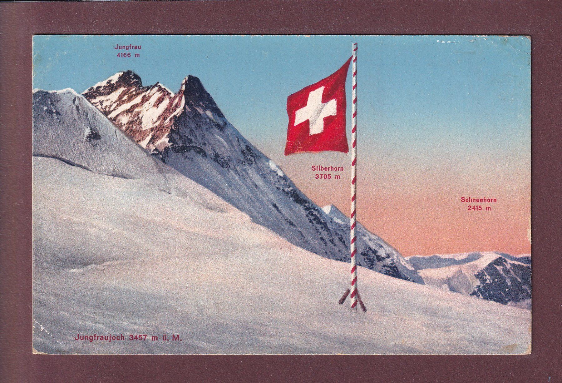 Cartoline postali: JUNGFRAUJOCH – Usato da Pully venduto da nicecards