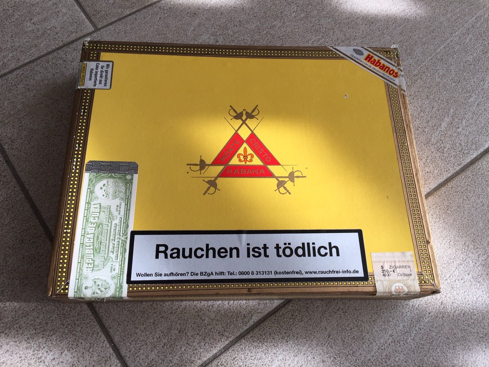 Montecristo Sigari: Montecristo A (einzeln, in der Holzbox) – Nuovo e nell'imballaggio originale da Boezberg venduto da Inquisita 1
