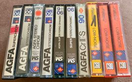 10 Audio Kassetten Agfa, Diverse,  Gebraucht